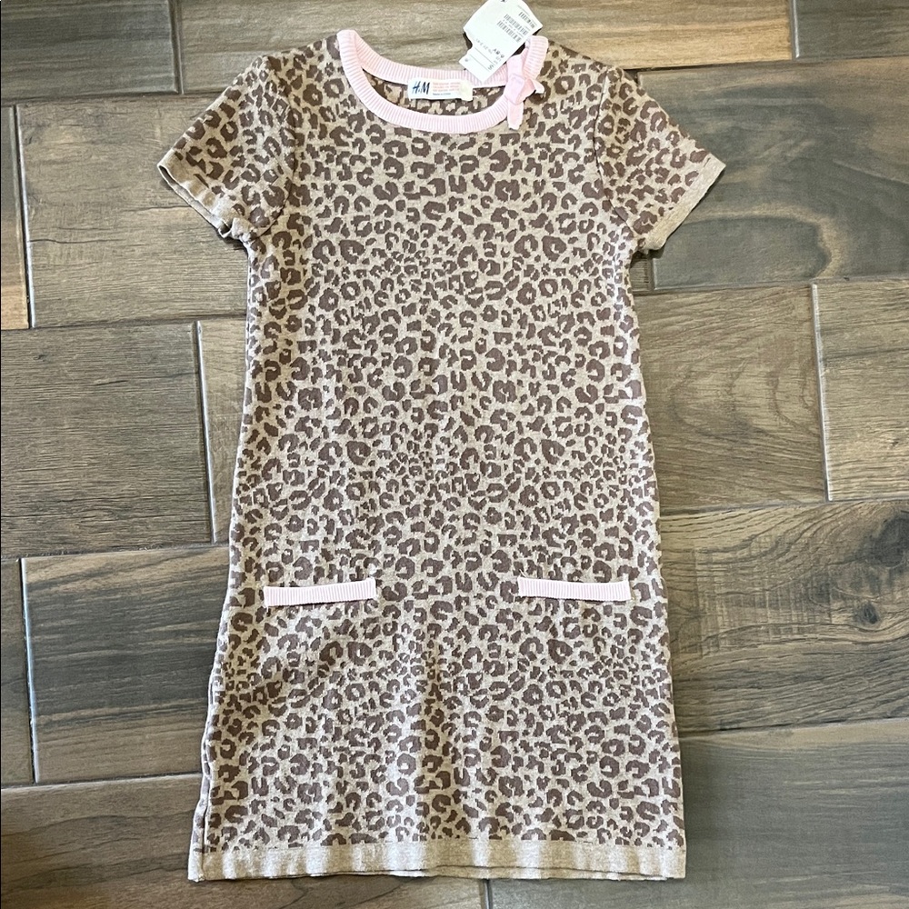 H&M Kids Animal Print Dress- Brown and Pink